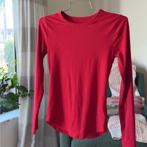 No Boundaries Red Long Sleeve Women's Tee